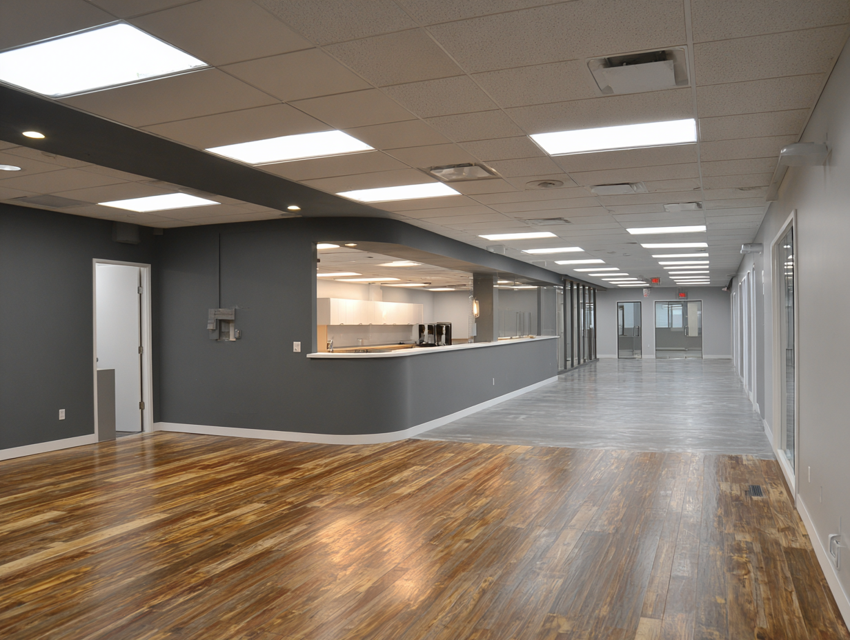 Commercial office space finishing